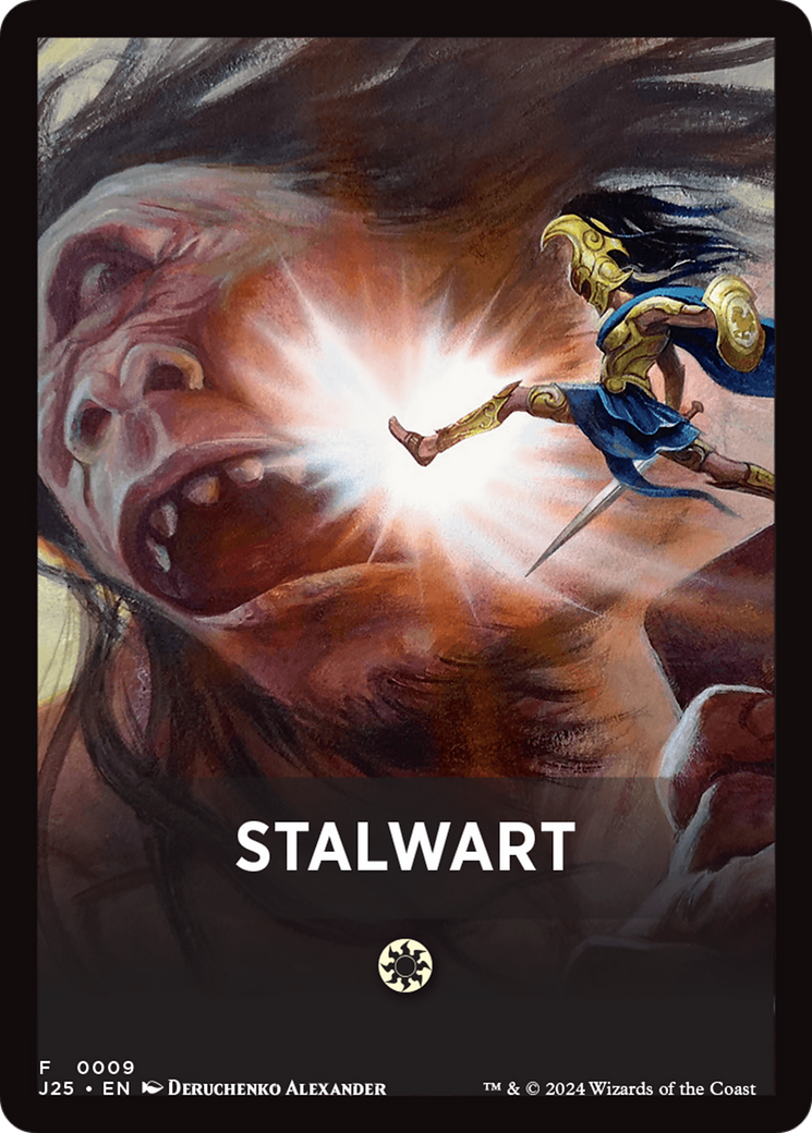 Stalwart Theme Card [Foundations Jumpstart Front Cards] MTG Single Magic: The Gathering | Red Claw Gaming