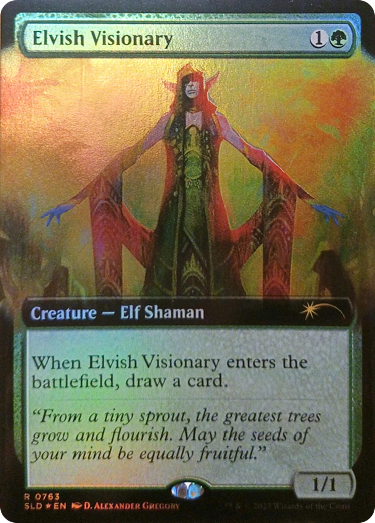 Elvish Visionary (Extended Art) [Secret Lair Drop Series] MTG Single Magic: The Gathering | Red Claw Gaming