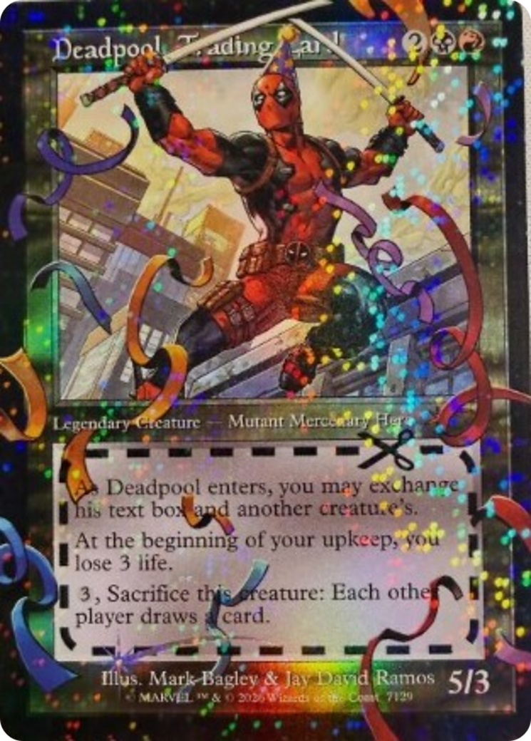 Deadpool, Trading Card (7127) [Secret Lair Drop Series] MTG Single Magic: The Gathering | Red Claw Gaming