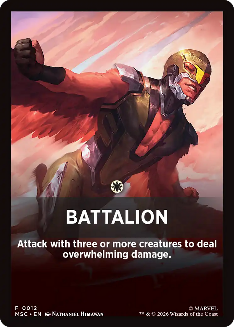Battalion Theme Card [Marvel Super Heroes Commander] | Red Claw Gaming