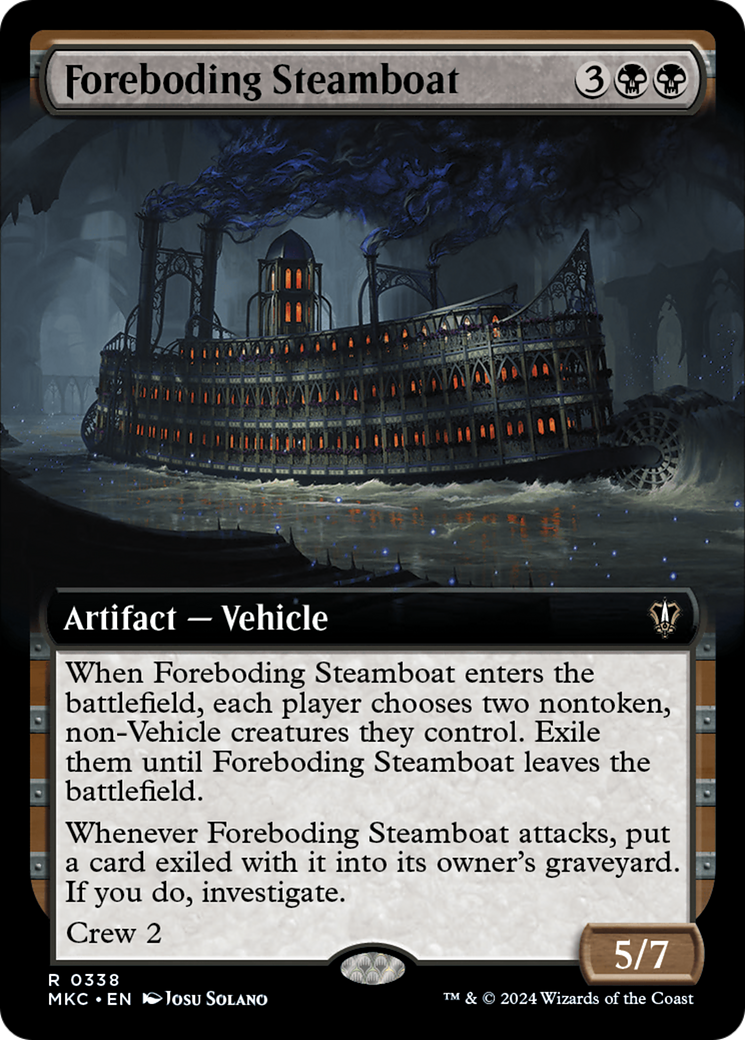 Foreboding Steamboat (Extended Art) [Murders at Karlov Manor Commander] MTG Single Magic: The Gathering    | Red Claw Gaming