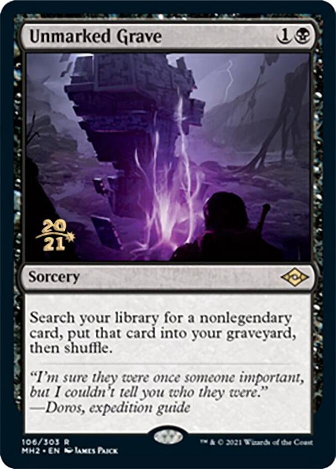 Unmarked Grave [Modern Horizons 2 Prerelease Promos] MTG Single Magic: The Gathering | Red Claw Gaming