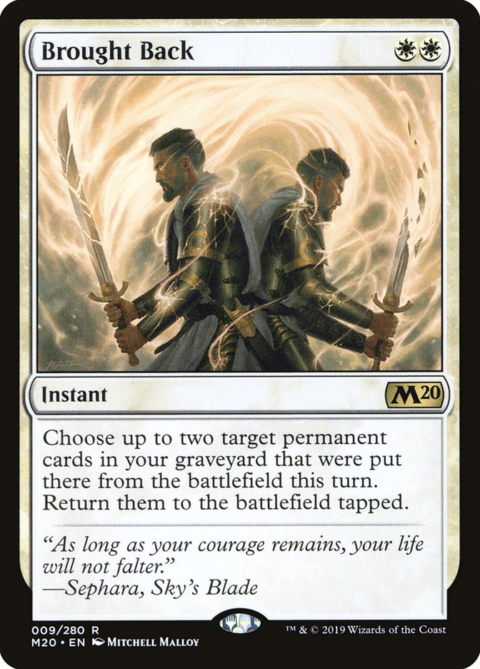 Brought Back [Core Set 2020] MTG Single Magic: The Gathering | Red Claw Gaming