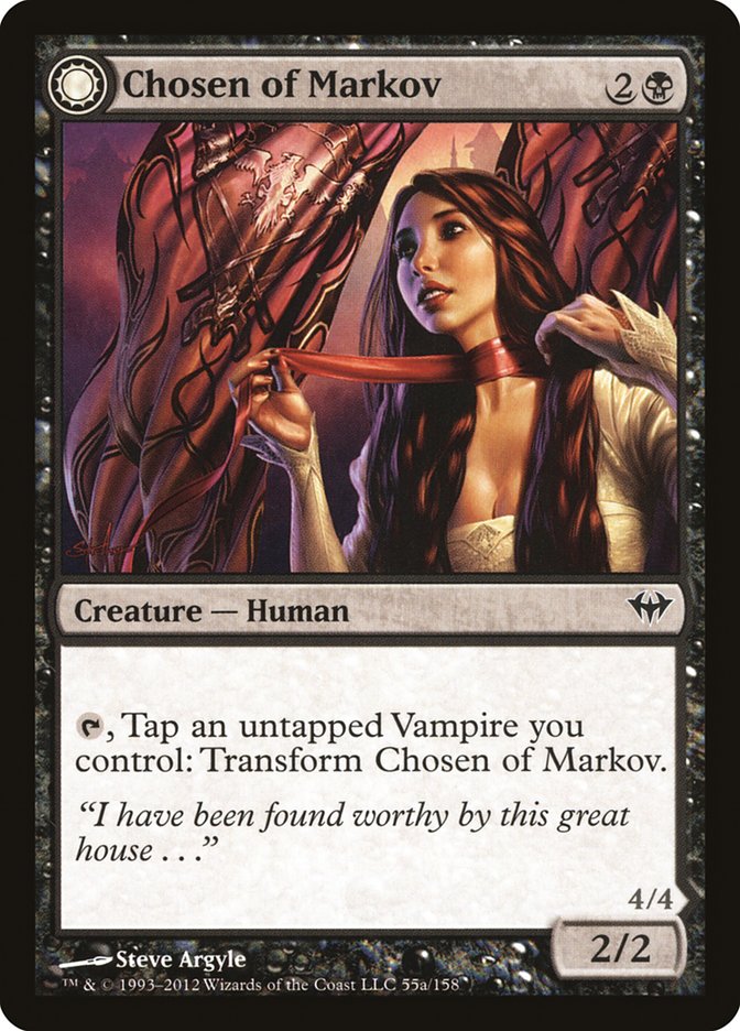 Chosen of Markov // Markov's Servant [Dark Ascension] MTG Single Magic: The Gathering | Red Claw Gaming