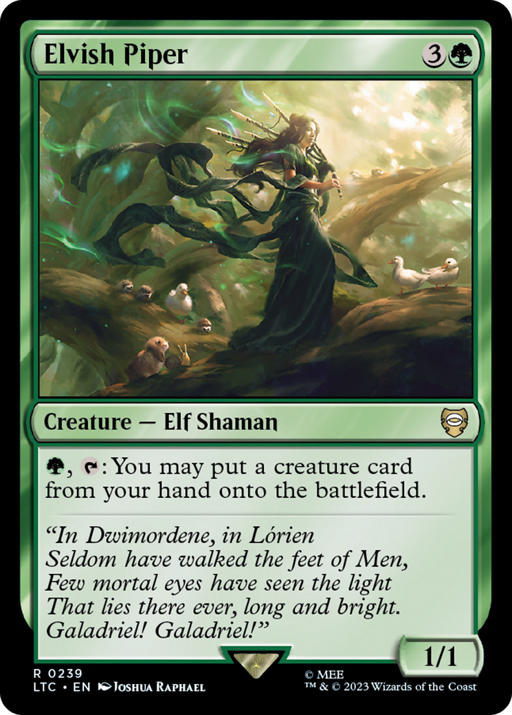 Elvish Piper [The Lord of the Rings: Tales of Middle-Earth Commander] MTG Single Magic: The Gathering | Red Claw Gaming
