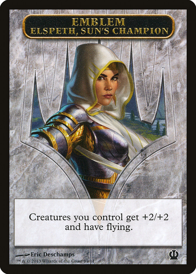 Elspeth, Sun's Champion Emblem [Theros Tokens] MTG Single Magic: The Gathering | Red Claw Gaming