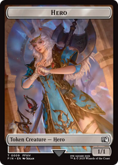 Human Soldier // Hero (0009) Double-Sided Token [FINAL FANTASY Commander Tokens] MTG Single Magic: The Gathering | Red Claw Gaming