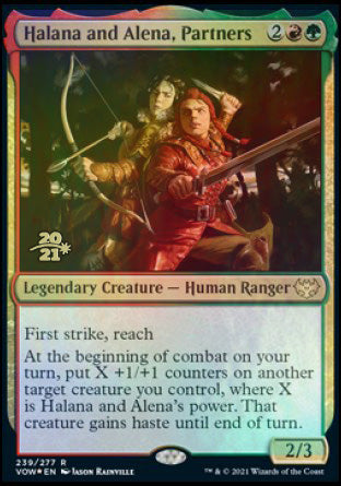 Halana and Alena, Partners [Innistrad: Crimson Vow Prerelease Promos] MTG Single Magic: The Gathering | Red Claw Gaming