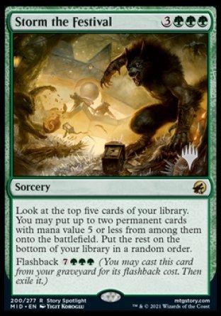 Storm the Festival (Promo Pack) [Innistrad: Midnight Hunt Promos] MTG Single Magic: The Gathering | Red Claw Gaming