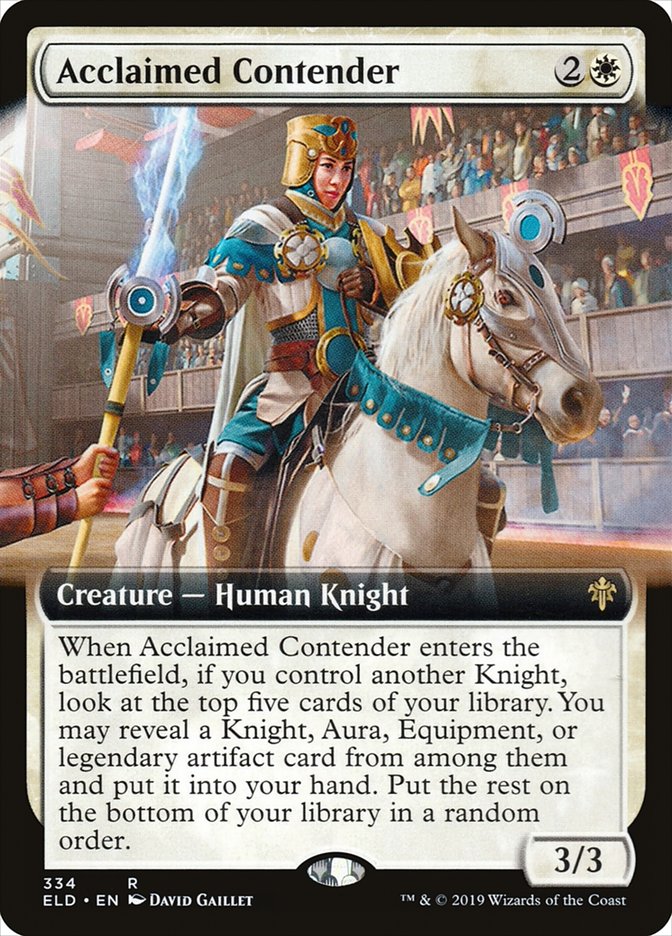Acclaimed Contender (Extended Art) [Throne of Eldraine] MTG Single Magic: The Gathering | Red Claw Gaming