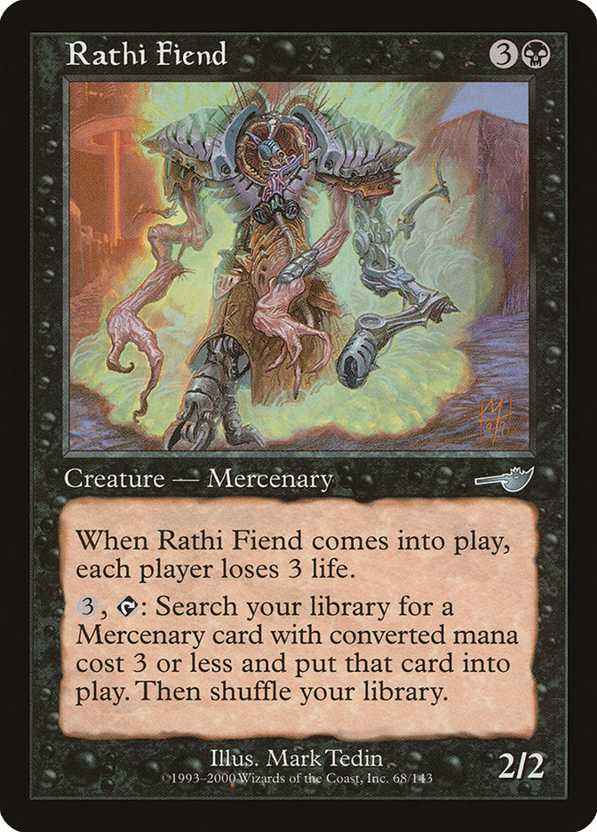 Rathi Fiend [Nemesis] MTG Single Magic: The Gathering | Red Claw Gaming