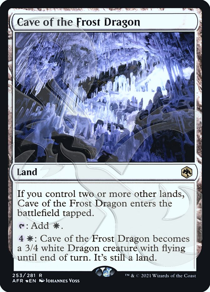 Cave of the Frost Dragon (Ampersand Promo) [Dungeons & Dragons: Adventures in the Forgotten Realms Promos] MTG Single Magic: The Gathering | Red Claw Gaming