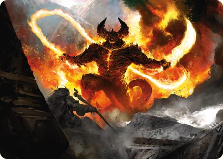 The Balrog, Durin's Bane Art Card [The Lord of the Rings: Tales of Middle-earth Art Series] MTG Single Magic: The Gathering | Red Claw Gaming