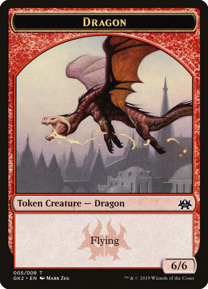 Dragon // Goblin Double-Sided Token [Ravnica Allegiance Guild Kit Tokens] MTG Single Magic: The Gathering | Red Claw Gaming