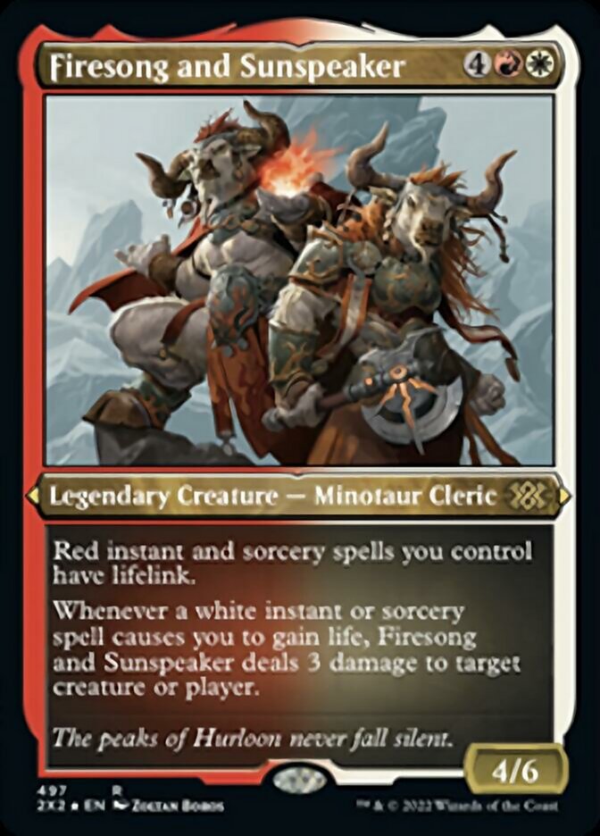 Firesong and Sunspeaker (Foil Etched) [Double Masters 2022] MTG Single Magic: The Gathering    | Red Claw Gaming