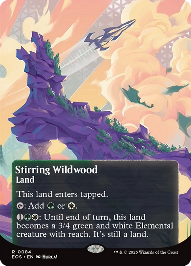 Stirring Wildwood (0084) (Borderless) [Edge of Eternities: Stellar Sights] MTG Single Magic: The Gathering | Red Claw Gaming