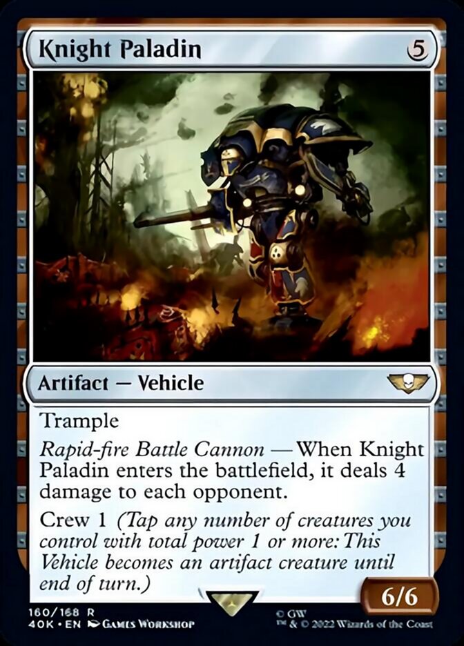 Knight Paladin (Surge Foil) [Warhammer 40,000] MTG Single Magic: The Gathering | Red Claw Gaming