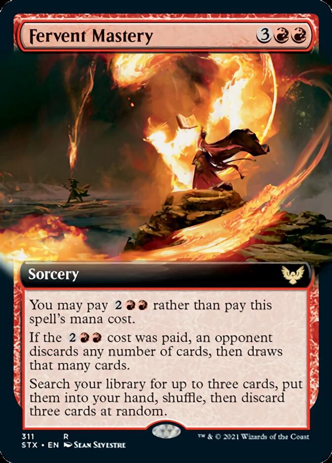 Fervent Mastery (Extended Art) [Strixhaven: School of Mages] MTG Single Magic: The Gathering | Red Claw Gaming