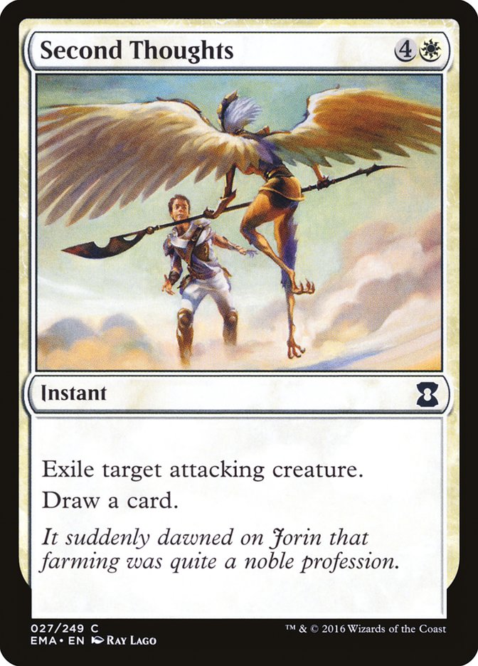 Second Thoughts [Eternal Masters] MTG Single Magic: The Gathering | Red Claw Gaming