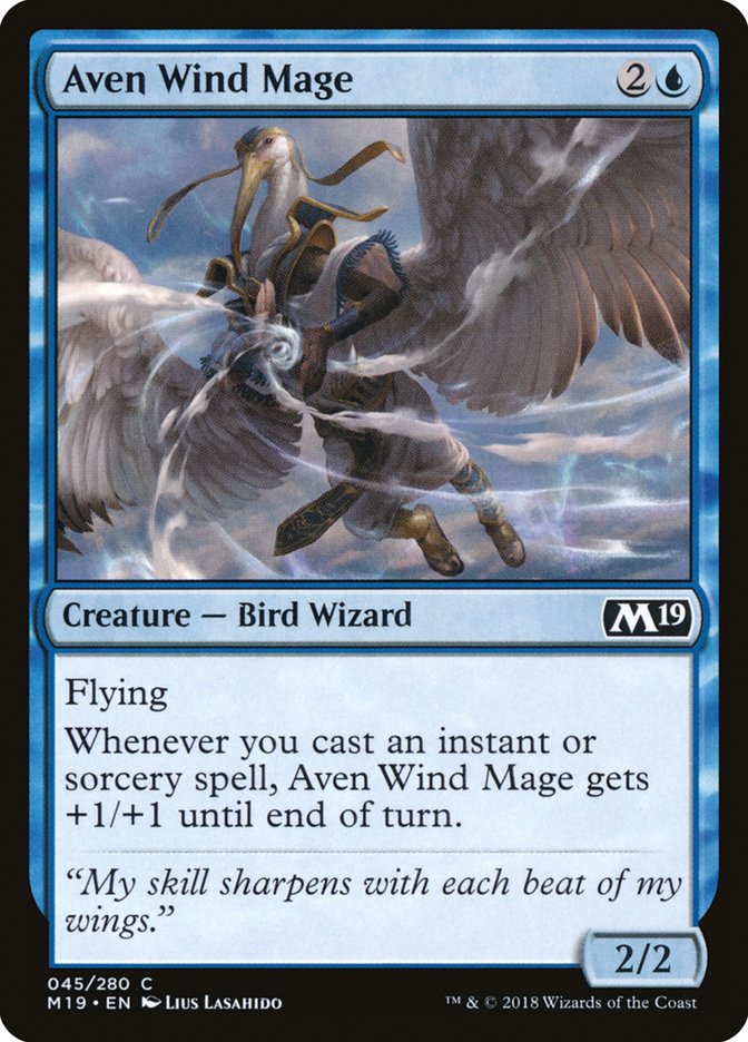 Aven Wind Mage [Core Set 2019] MTG Single Magic: The Gathering | Red Claw Gaming