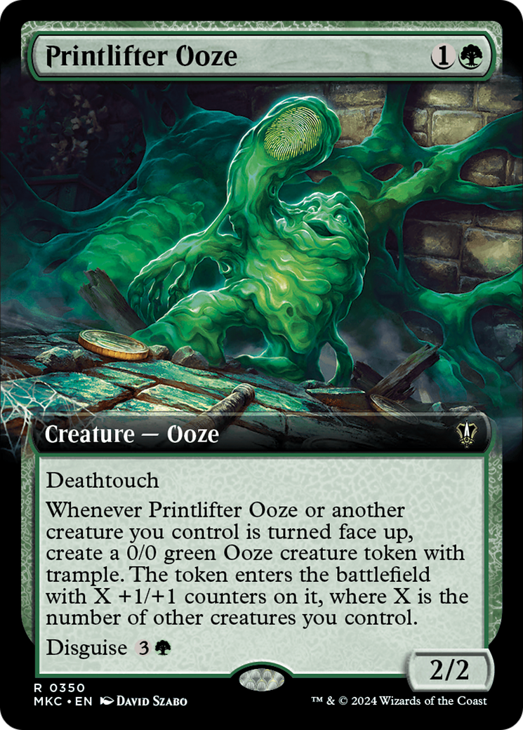 Printlifter Ooze (Extended Art) [Murders at Karlov Manor Commander] MTG Single Magic: The Gathering    | Red Claw Gaming