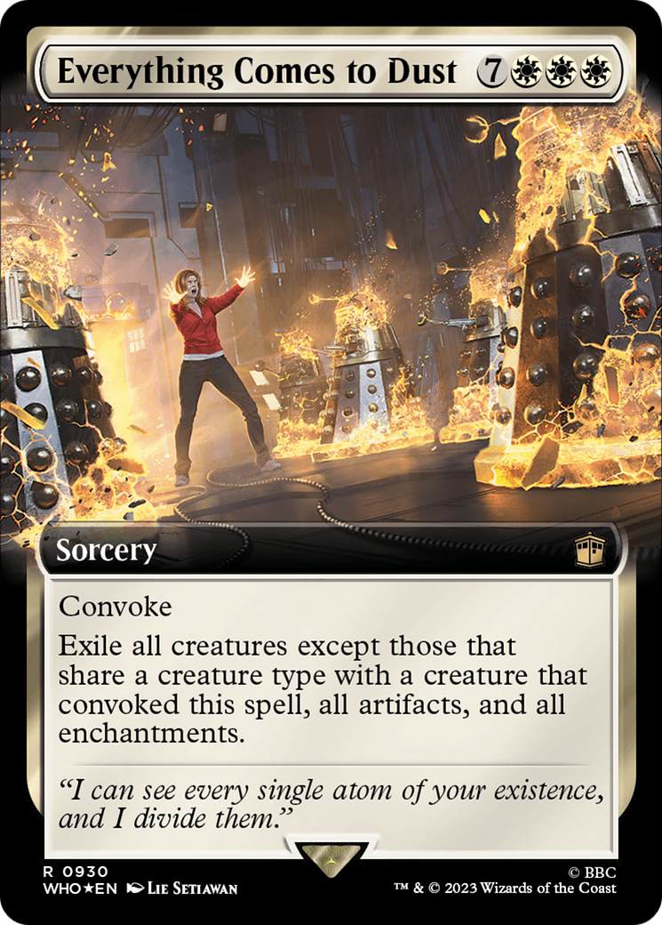 Everything Comes to Dust (Extended Art) (Surge Foil) [Doctor Who] MTG Single Magic: The Gathering | Red Claw Gaming