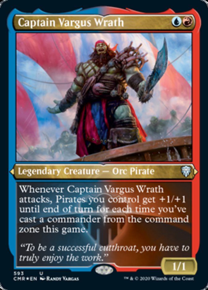 Captain Vargus Wrath (Etched) [Commander Legends] MTG Single Magic: The Gathering | Red Claw Gaming