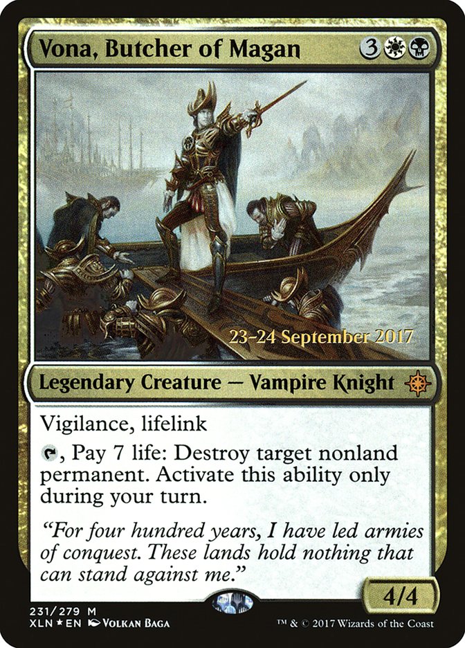 Vona, Butcher of Magan [Ixalan Prerelease Promos] MTG Single Magic: The Gathering | Red Claw Gaming