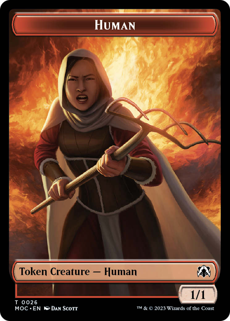 Tentacle // Human (26) Double-Sided Token [March of the Machine Commander Tokens] MTG Single Magic: The Gathering | Red Claw Gaming