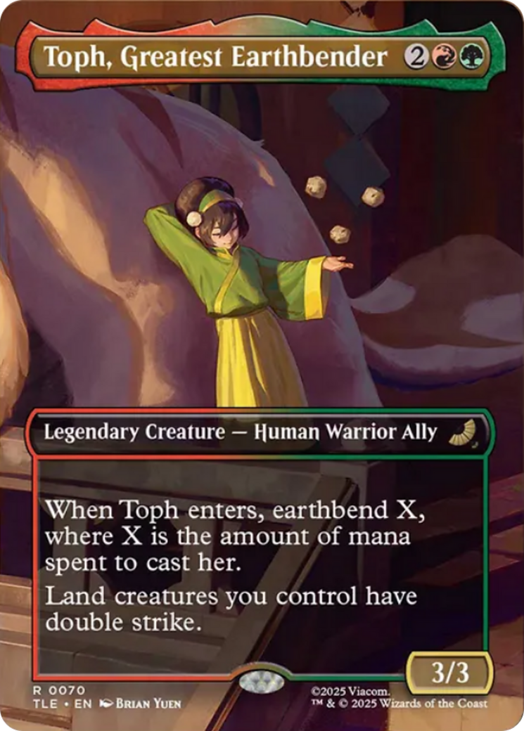 Toph, Greatest Earthbender (Borderless) [Avatar: The Last Airbender: Eternal-Legal] MTG Single Magic: The Gathering | Red Claw Gaming