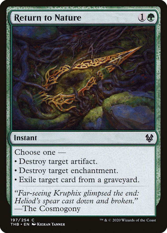 Return to Nature [Theros Beyond Death] MTG Single Magic: The Gathering | Red Claw Gaming