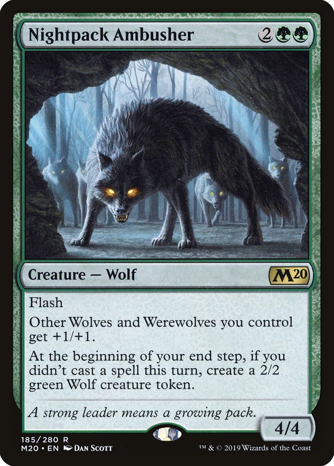 Nightpack Ambusher [Core Set 2020] MTG Single Magic: The Gathering | Red Claw Gaming