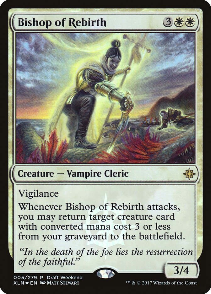 Bishop of Rebirth (Draft Weekend) [Ixalan Promos] MTG Single Magic: The Gathering | Red Claw Gaming