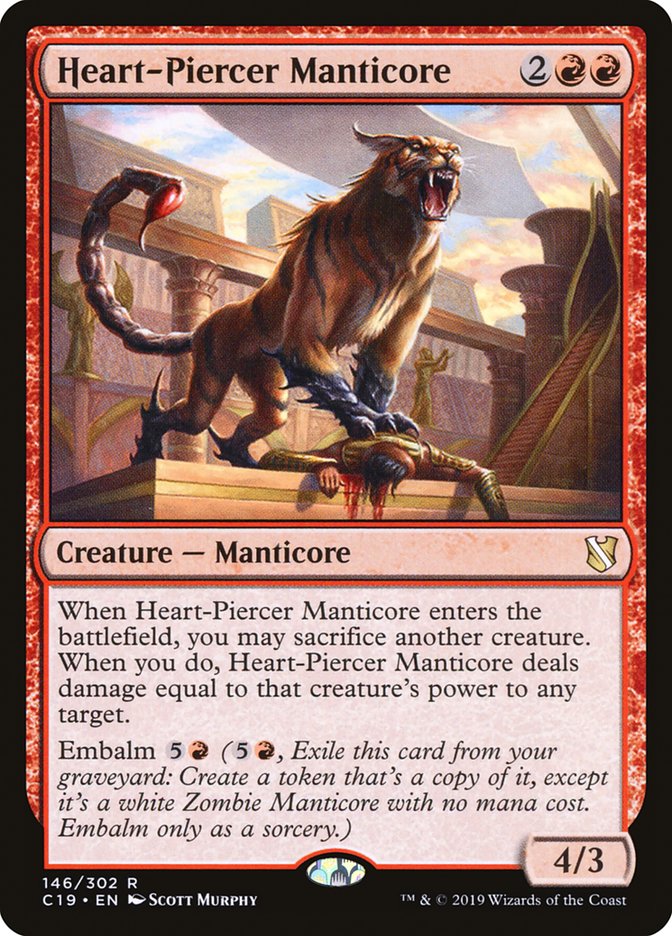 Heart-Piercer Manticore [Commander 2019] MTG Single Magic: The Gathering | Red Claw Gaming