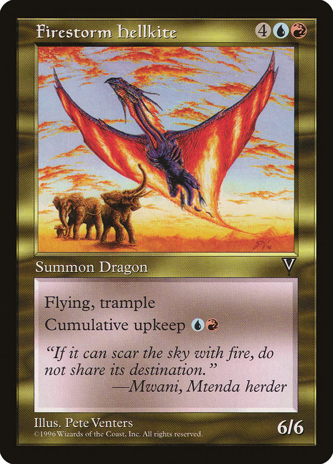 Firestorm Hellkite [Visions] MTG Single Magic: The Gathering | Red Claw Gaming