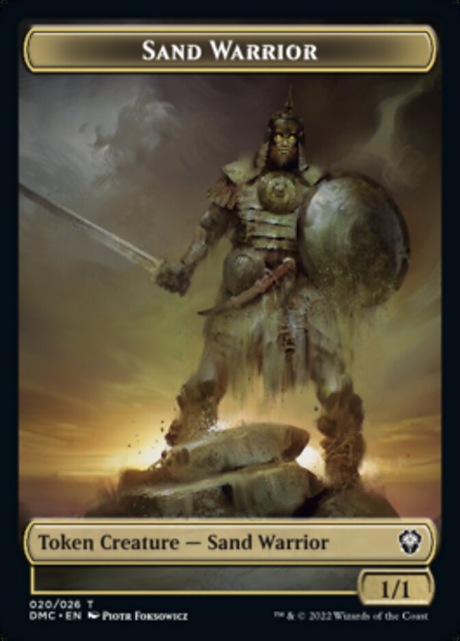 Soldier // Sand Warrior Double-Sided Token [Dominaria United Tokens] MTG Single Magic: The Gathering | Red Claw Gaming