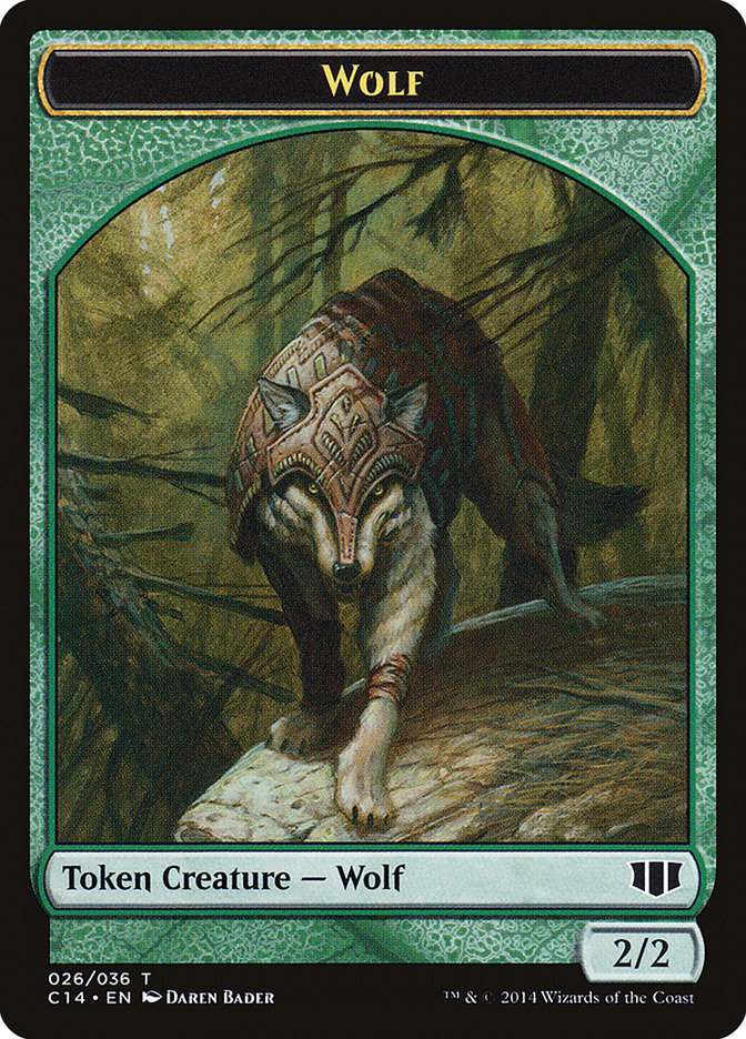 Treefolk // Wolf Double-Sided Token [Commander 2014 Tokens] MTG Single Magic: The Gathering | Red Claw Gaming