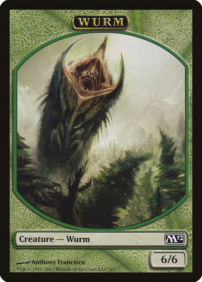 Wurm Token [Magic 2012 Tokens] MTG Single Magic: The Gathering | Red Claw Gaming