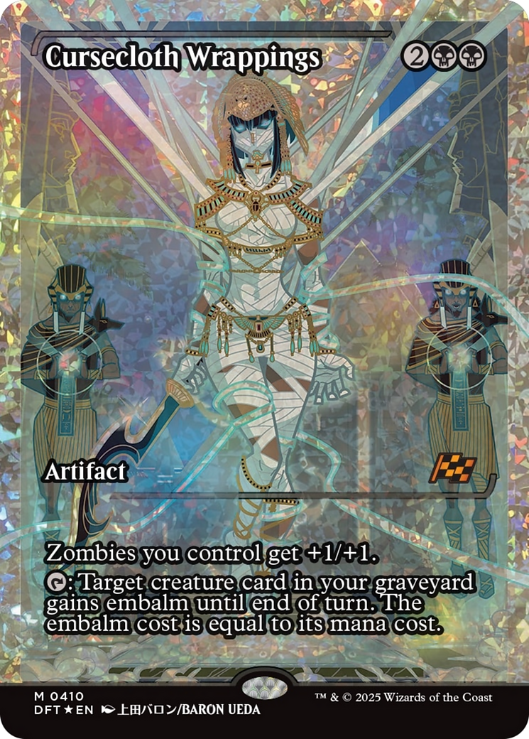 Cursecloth Wrappings (Showcase) (Fracture Foil) [Aetherdrift] MTG Single Magic: The Gathering | Red Claw Gaming