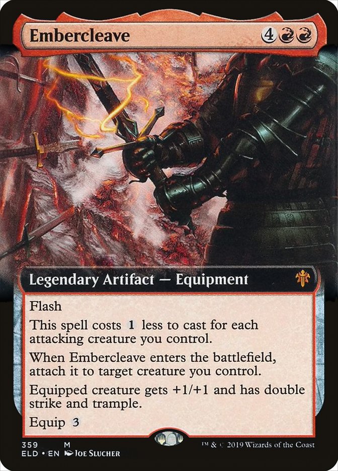 Embercleave (Extended Art) [Throne of Eldraine] MTG Single Magic: The Gathering | Red Claw Gaming