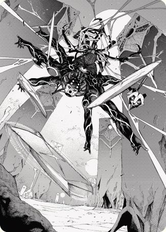 Kaito, Dancing Shadow 2 Art Card [Phyrexia: All Will Be One Art Series] MTG Single Magic: The Gathering | Red Claw Gaming
