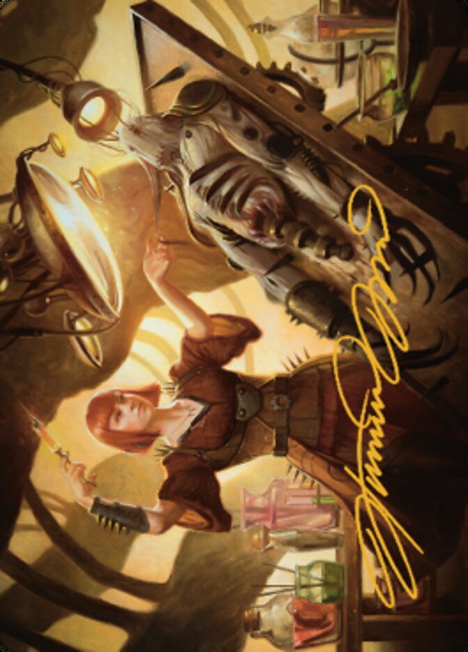 Ashnod, Flesh Mechanist Art Card (Gold-Stamped Signature) [The Brothers' War Art Series] MTG Single Magic: The Gathering | Red Claw Gaming