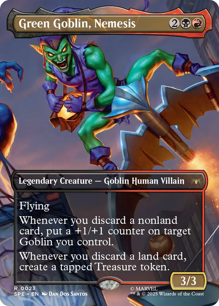 Green Goblin, Nemesis (Borderless) [Marvel's Spider-Man: Eternal-Legal] MTG Single Magic: The Gathering | Red Claw Gaming