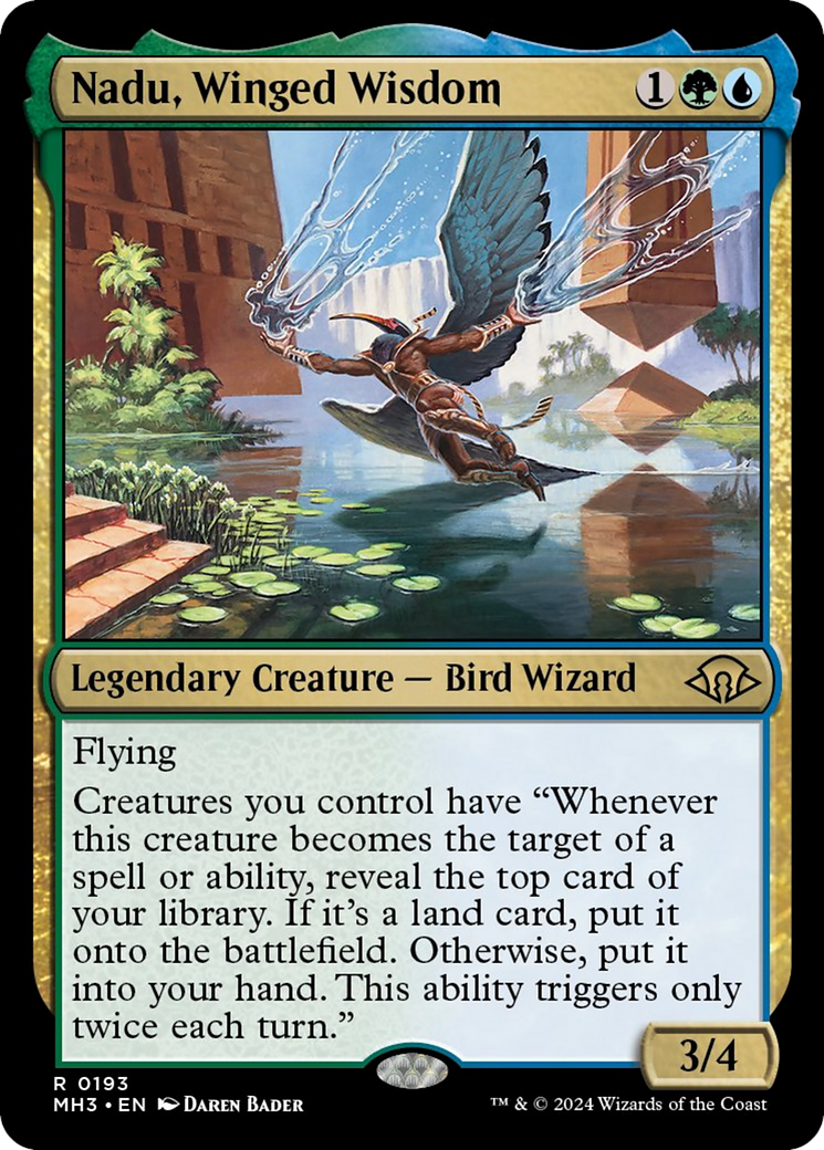 Nadu, Winged Wisdom [Modern Horizons 3] MTG Single Magic: The Gathering | Red Claw Gaming
