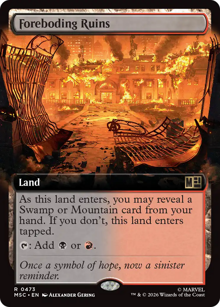 Foreboding Ruins (Extended Art) [Marvel Super Heroes Commander] | Red Claw Gaming