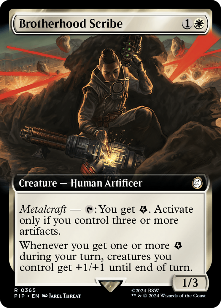 Brotherhood Scribe (Extended Art) [Fallout] MTG Single Magic: The Gathering    | Red Claw Gaming