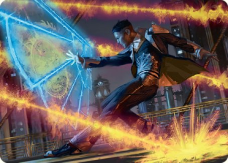 Wingshield Agent Art Card [Streets of New Capenna Art Series] MTG Single Magic: The Gathering | Red Claw Gaming