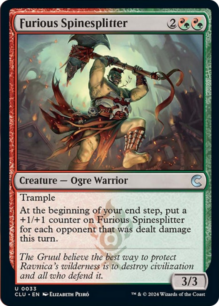 Furious Spinesplitter [Ravnica: Clue Edition] MTG Single Magic: The Gathering | Red Claw Gaming