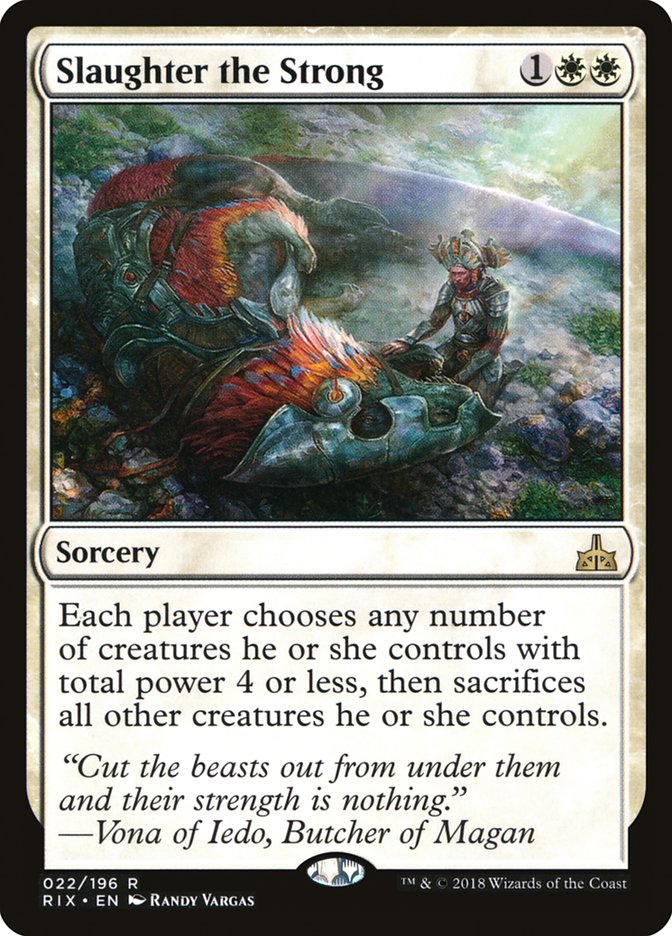 Slaughter the Strong [Rivals of Ixalan] MTG Single Magic: The Gathering | Red Claw Gaming
