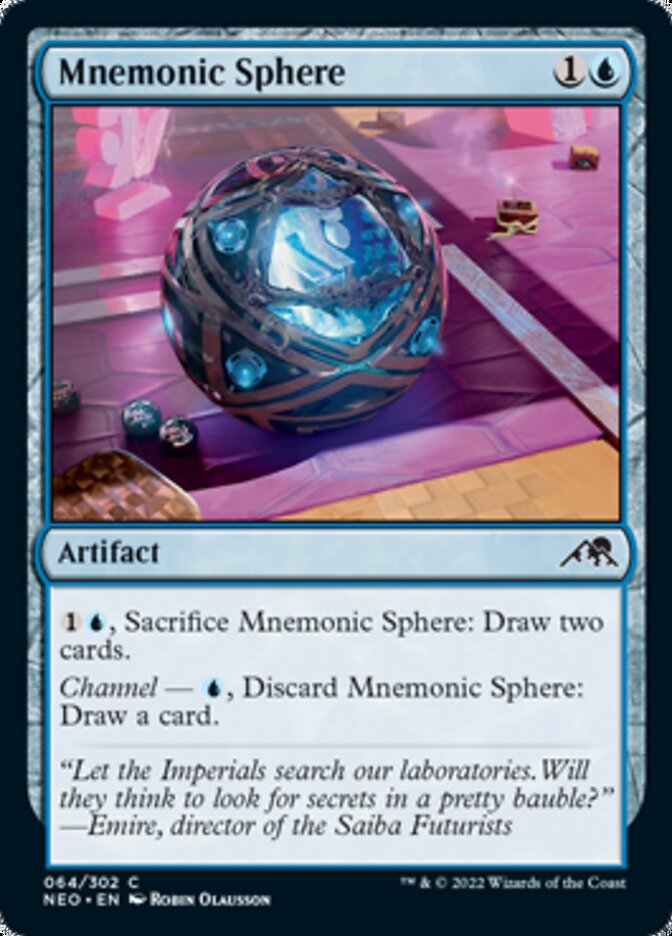 Mnemonic Sphere [Kamigawa: Neon Dynasty] MTG Single Magic: The Gathering    | Red Claw Gaming